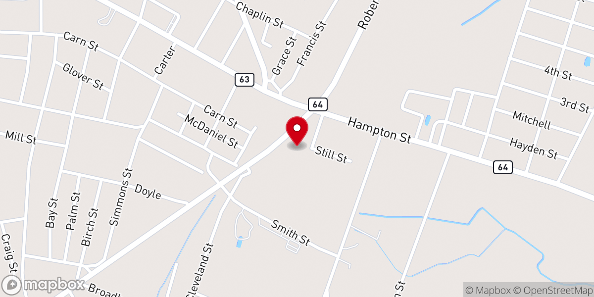 Map showing location of Saints Center Ministry