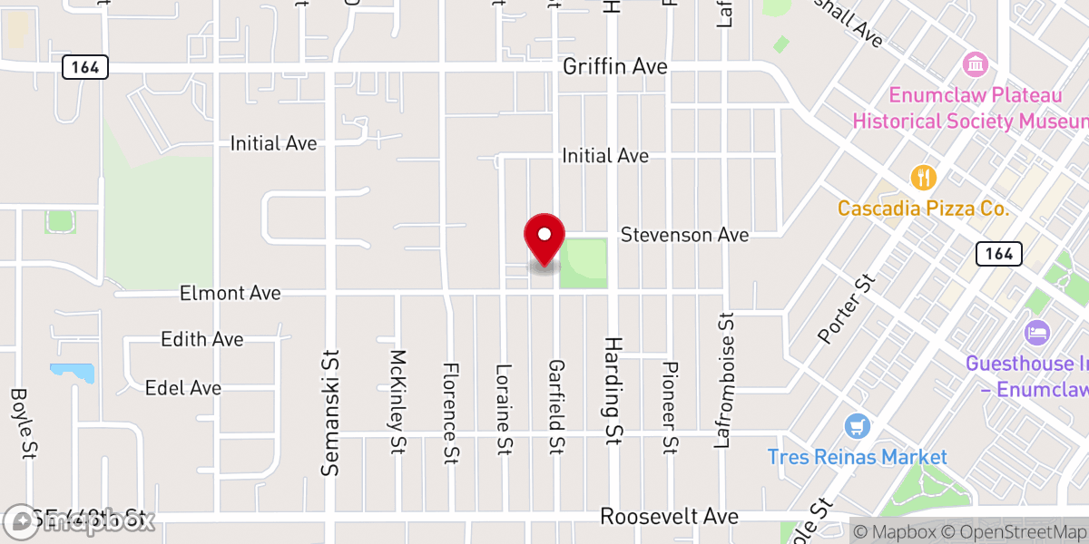 Map showing location of Hope Lutheran Church