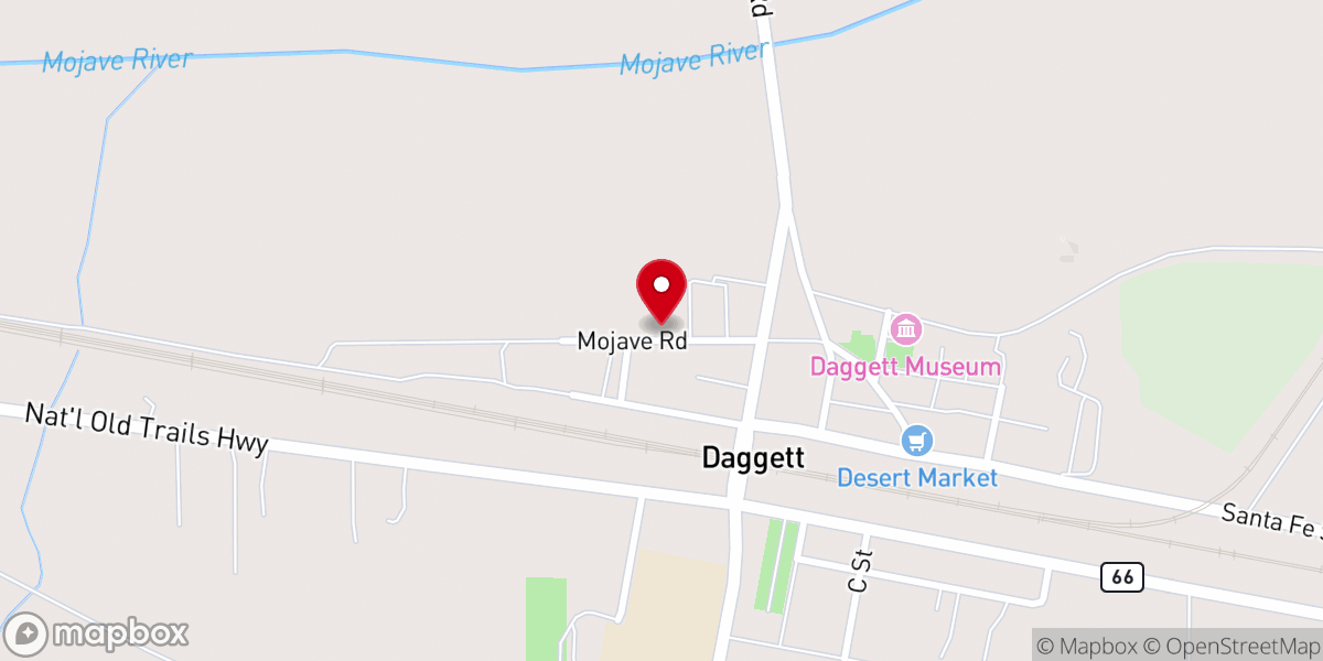 Map showing location of Crossroads Assembly of God Daggett Campus