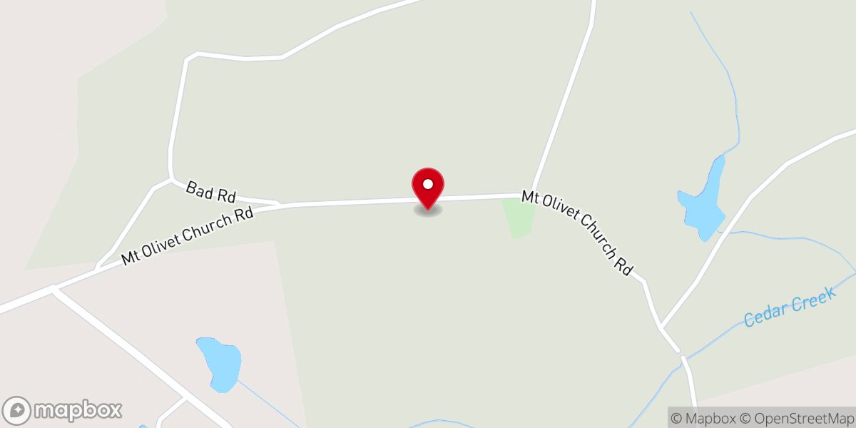 Map showing location of Mt Olivet Baptist Church