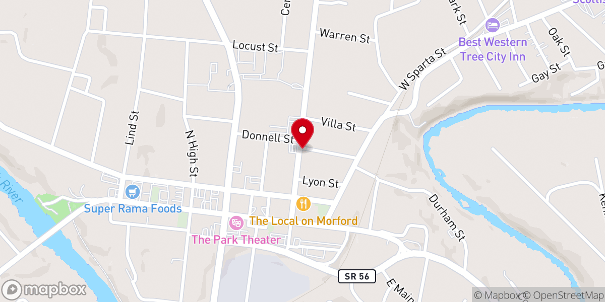Map showing location of The Rock Student Center