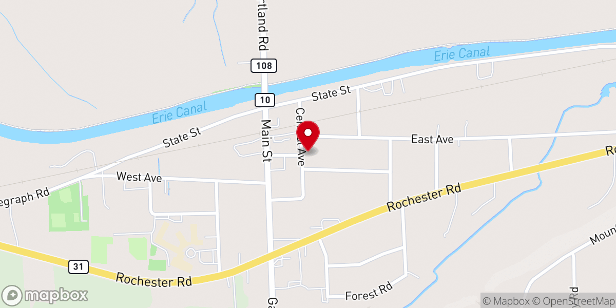Map showing location of Zion Lutheran Church