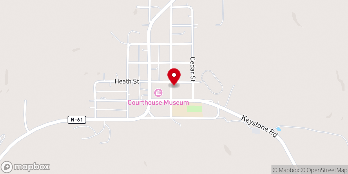 Map showing location of Arthur Baptist Church