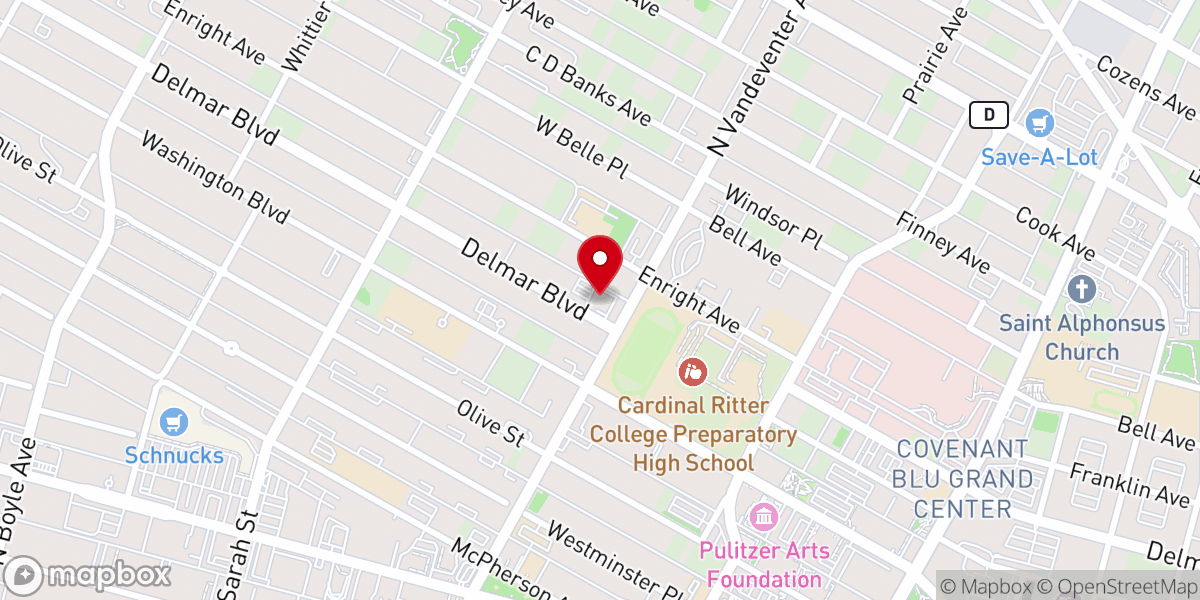 Map showing location of Eternal Light Missionary Baptist Church