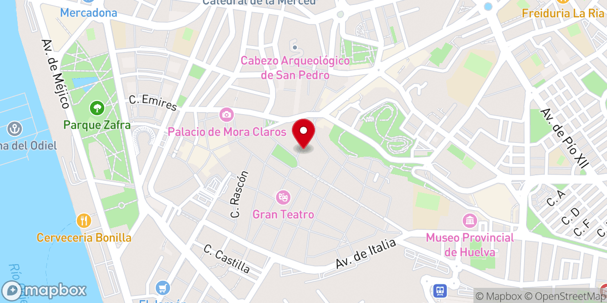 Map showing location of Iglesia de Santa María de Gracia