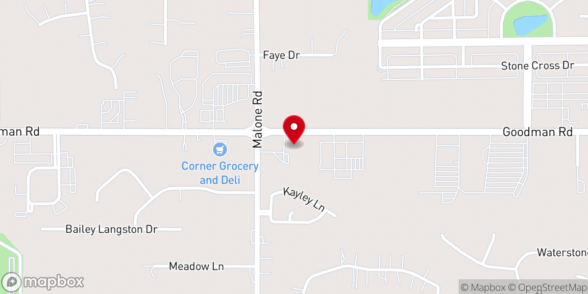 Map showing location of Cross Creek Church