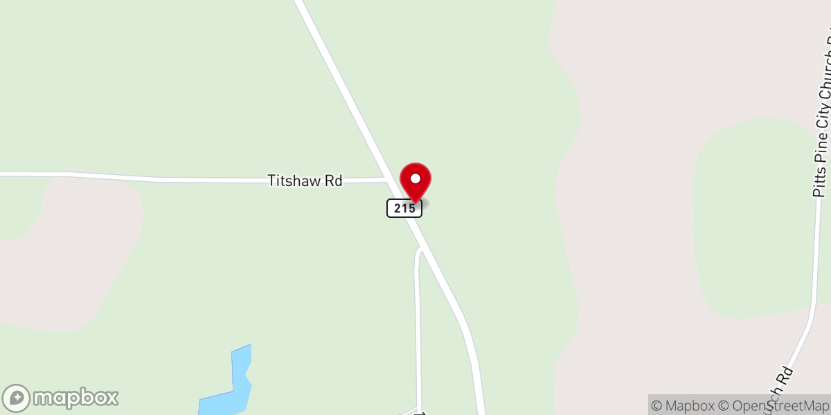 Map showing location of Snow Hill Church