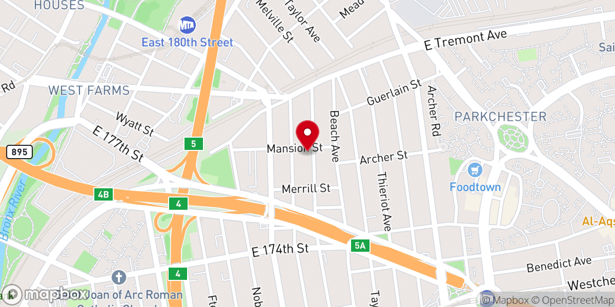 Map showing location of Saint Anthony's Roman Catholic Church