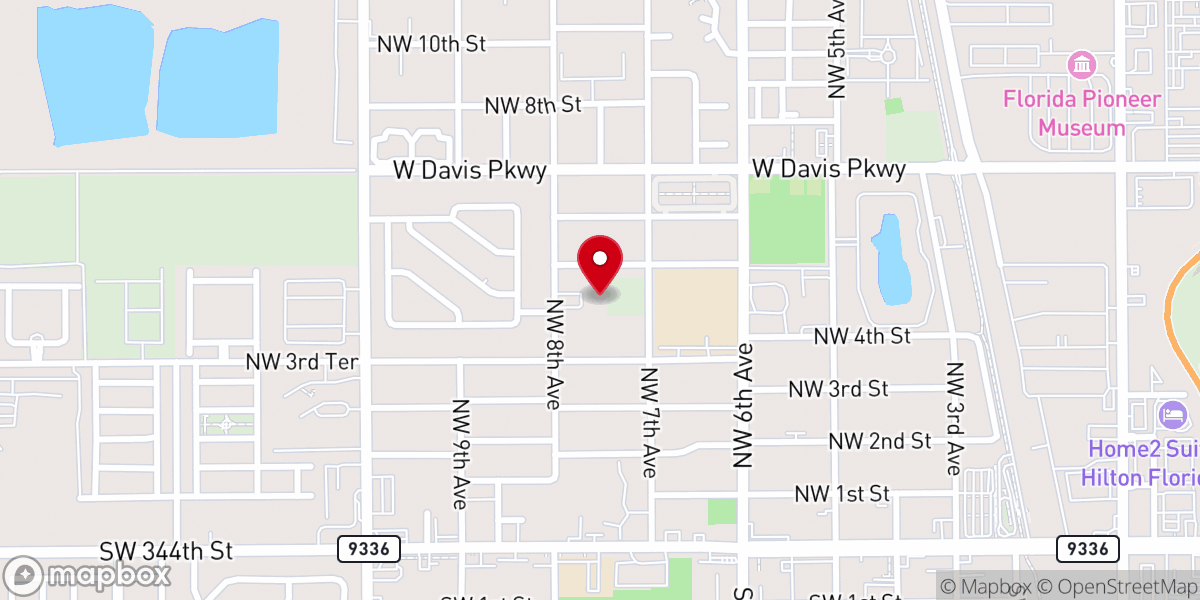 Map showing location of New Mt. Zion Missionary Baptist Church