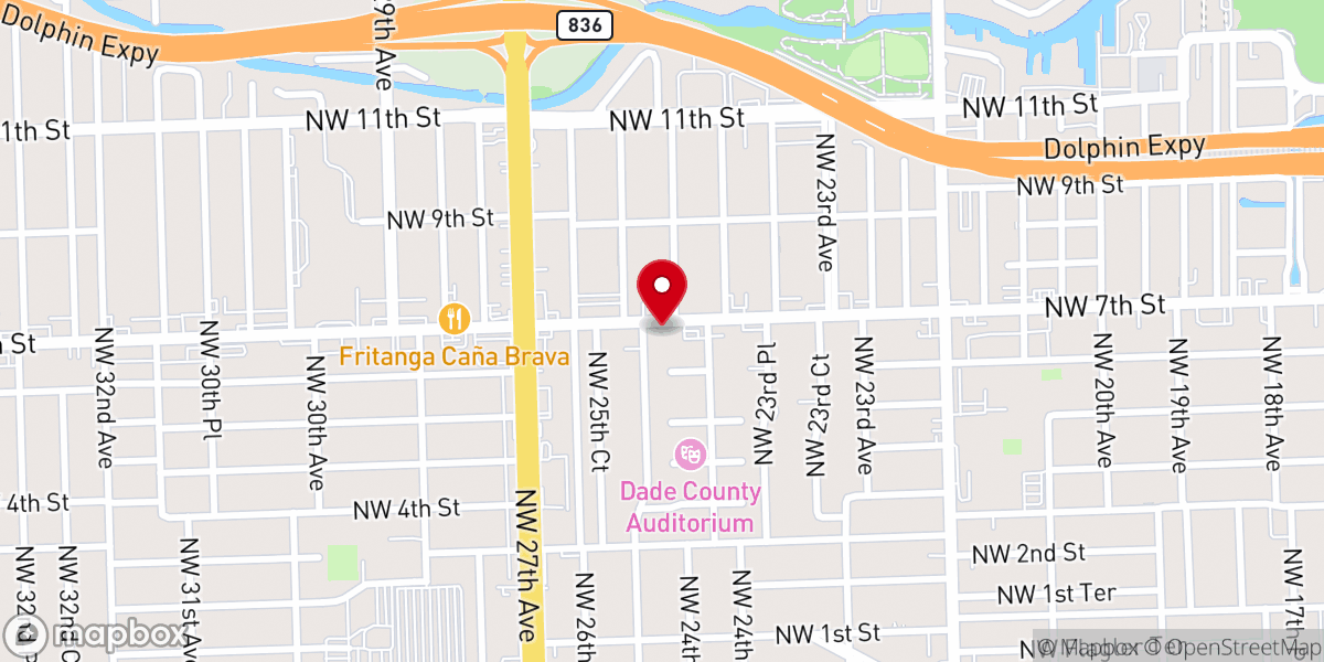 Map showing location of First Spanish Presbyterian Church