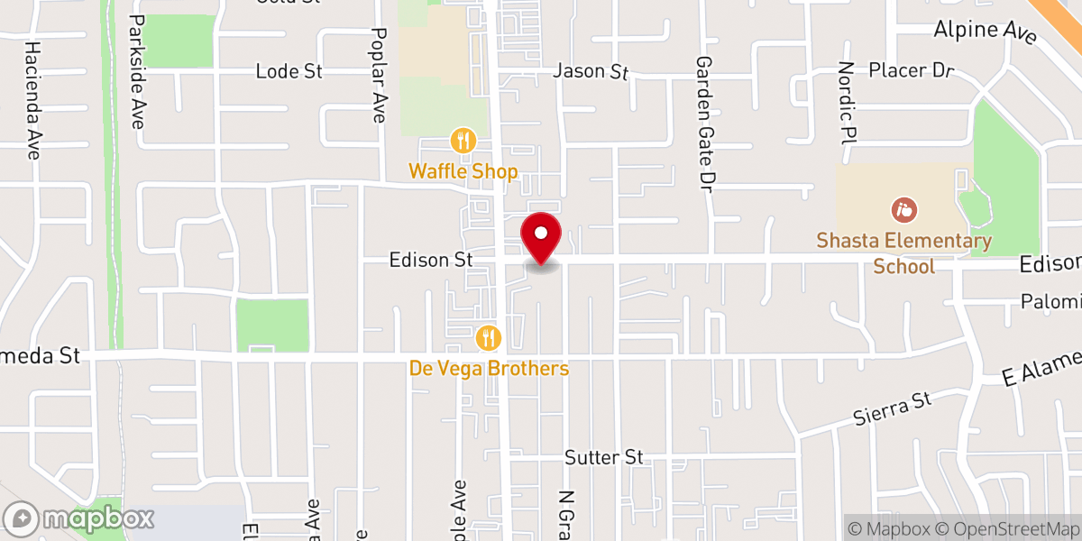 Map showing location of First Missionary Baptist Church