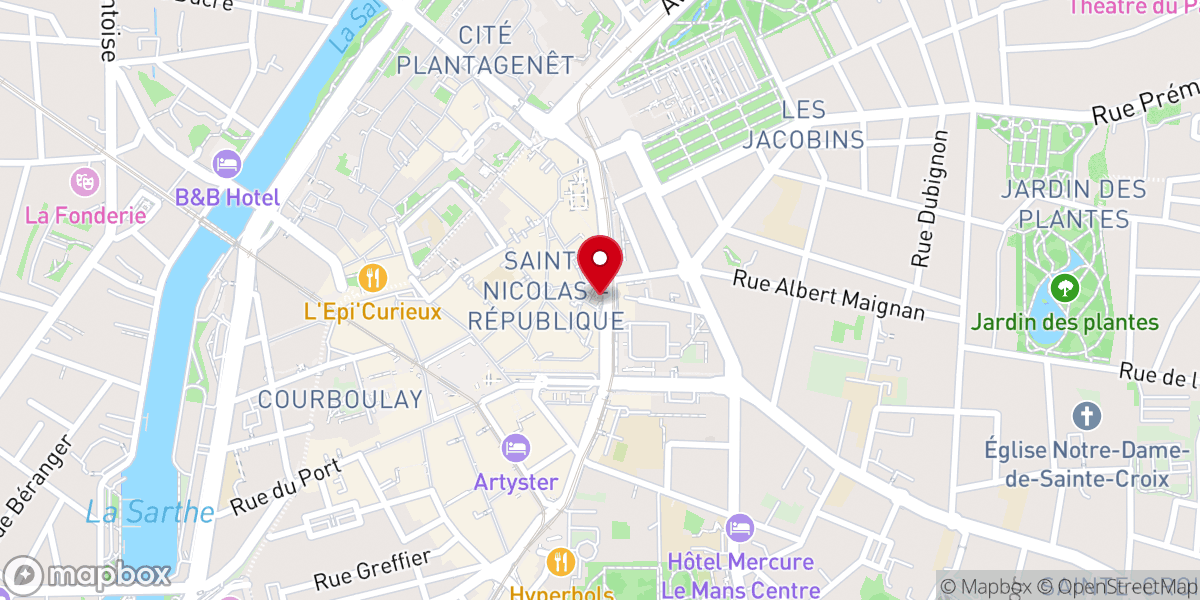 Map showing location of Couvent Des Ursulines