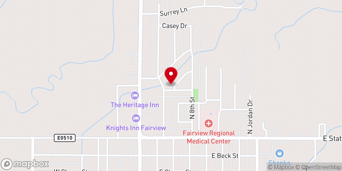 Map showing location of Methodist Parsonage