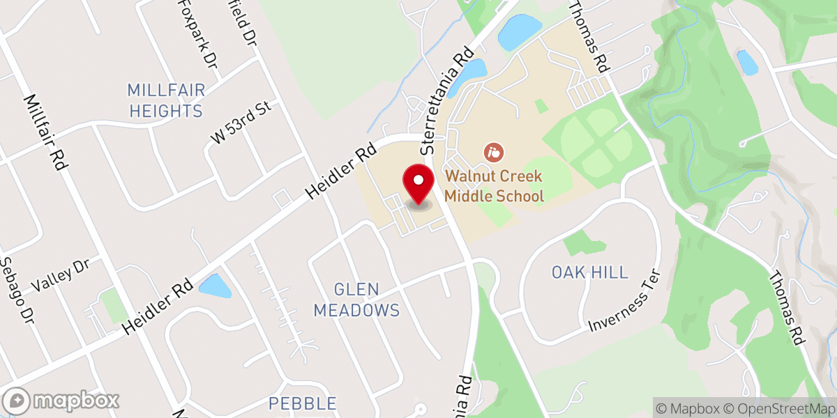 Map showing location of Erie Christian Fellowship Church