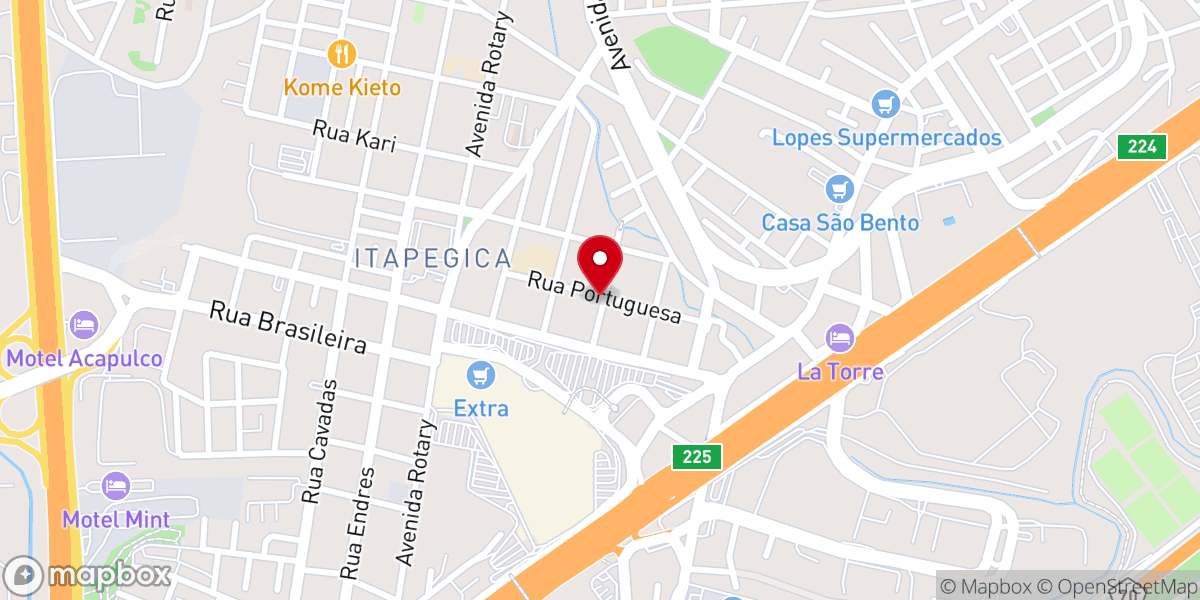Map showing location of Comunidade da Graça em Guarulhos