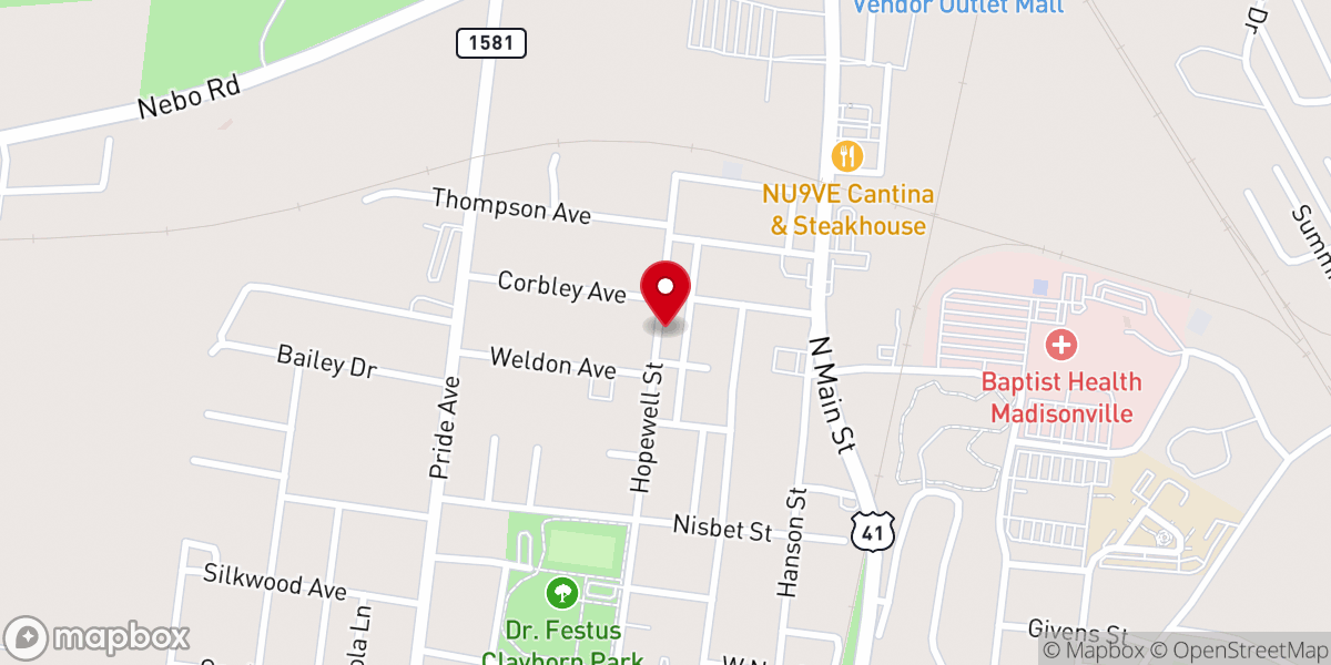 Map showing location of Hopewell St.General Baptist Church