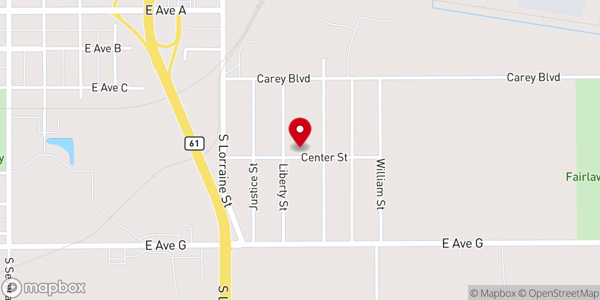 Map showing location of Berean Baptist Church