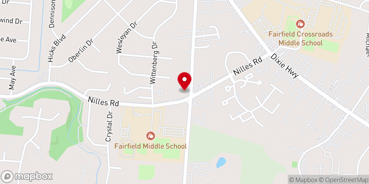 Map showing location of Nilles Pointe Baptist Church