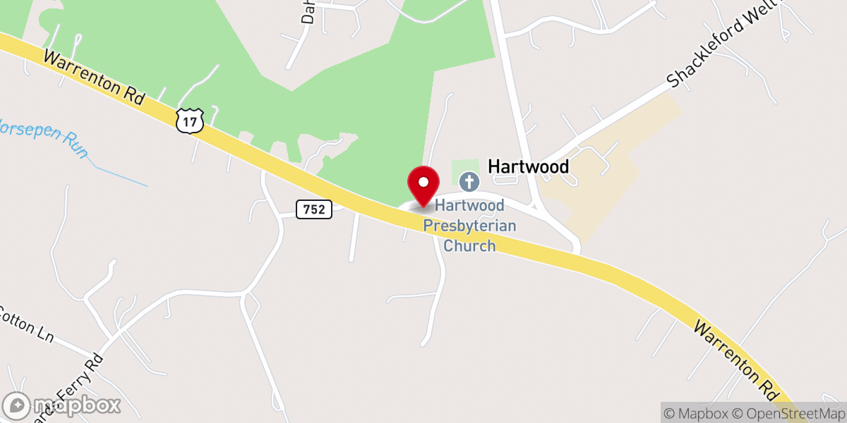 Map showing location of Hartwood Fire Station