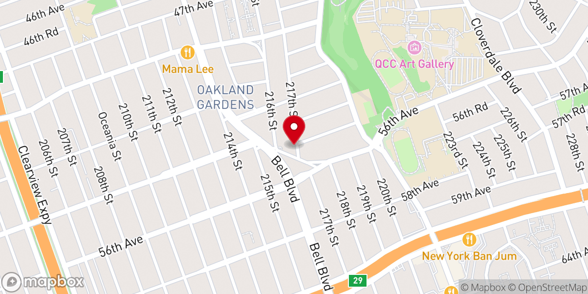 Map showing location of Colonial Church Nursery School