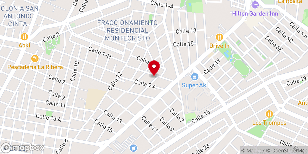 Map showing location of Iglesia Adoradores del Todopoderoso