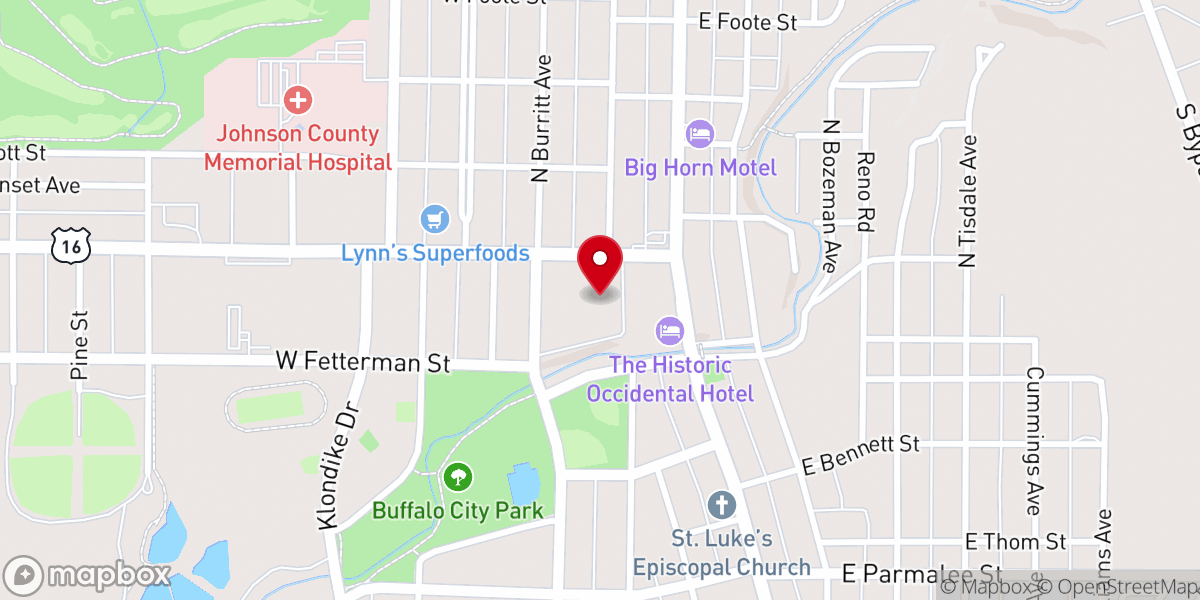 Map showing location of Christ the King Evangelical Lutheran Church