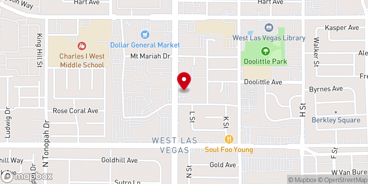 Map showing location of New Jerusalem Worship Center