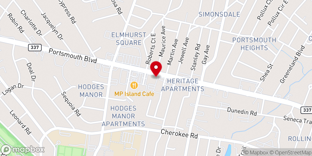 Map showing location of Portsmouth First Friends Church