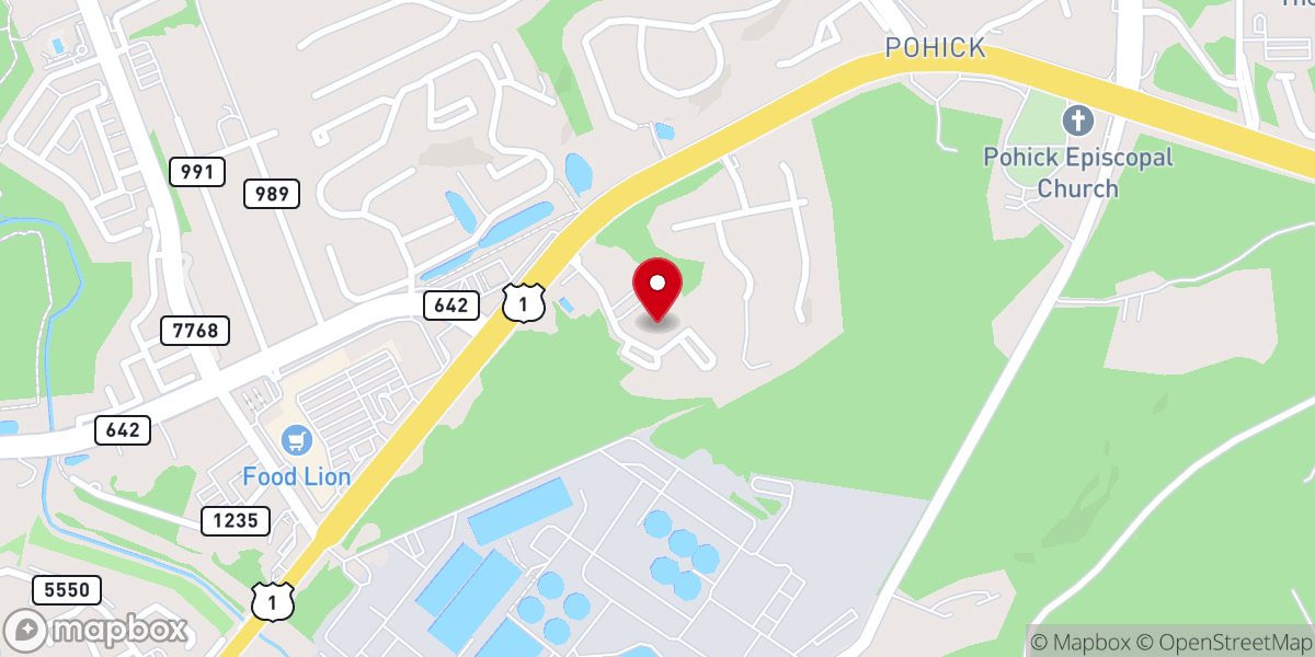 Map showing location of Woodside Apartments