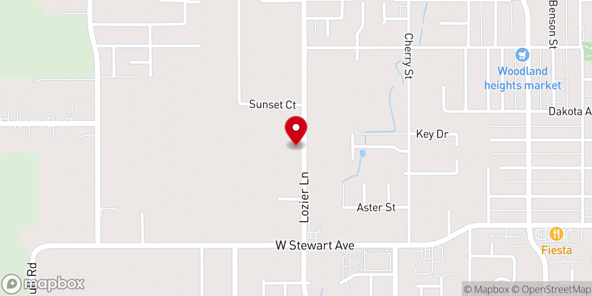 Map showing location of Lozier Lane Baptist Church