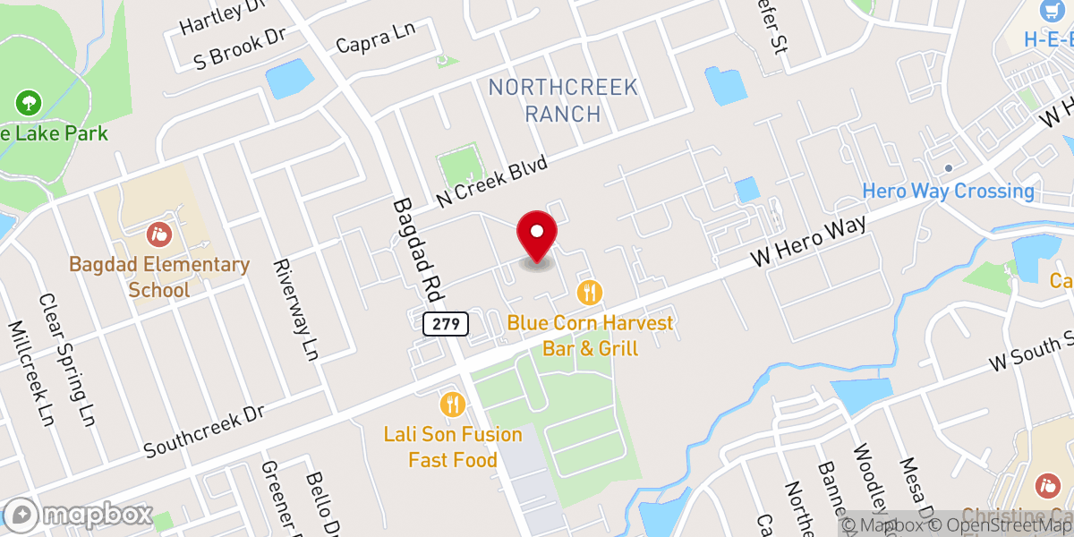 Map showing location of Leander Potter's House Church