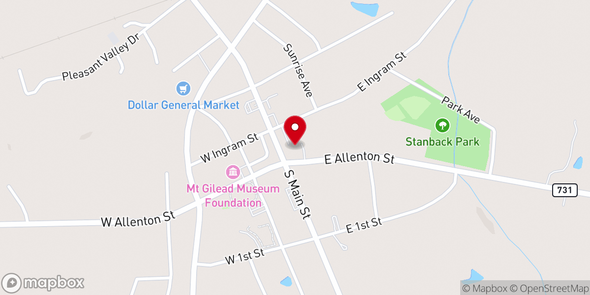 Map showing location of First United Methodist Church