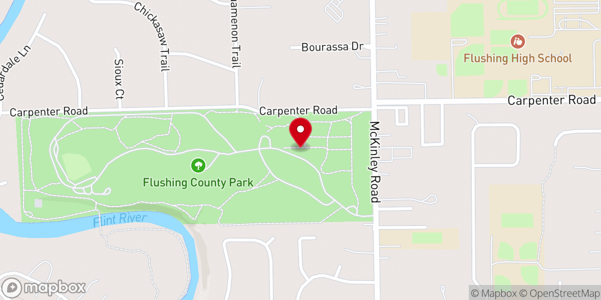 Map showing location of Flushing County Park