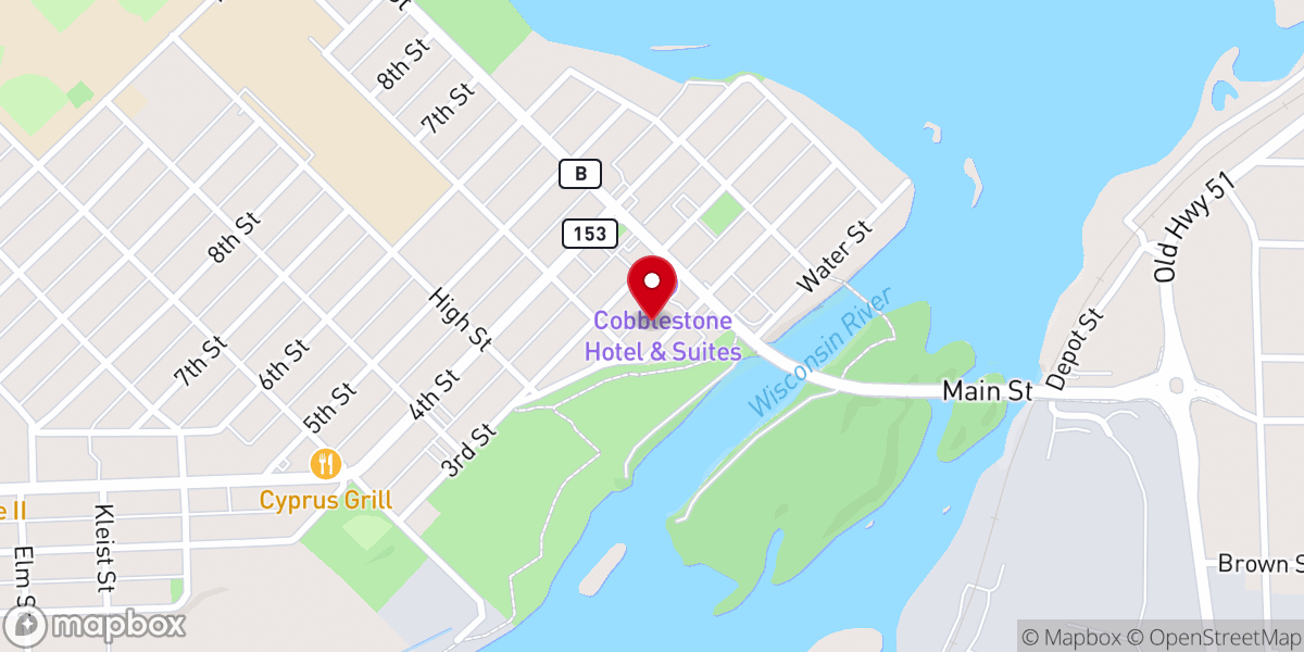 Map showing location of St James Episcopal Church