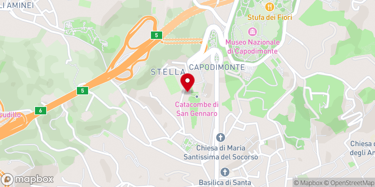 Map showing location of Basilica di San Gennaro fuori le mura