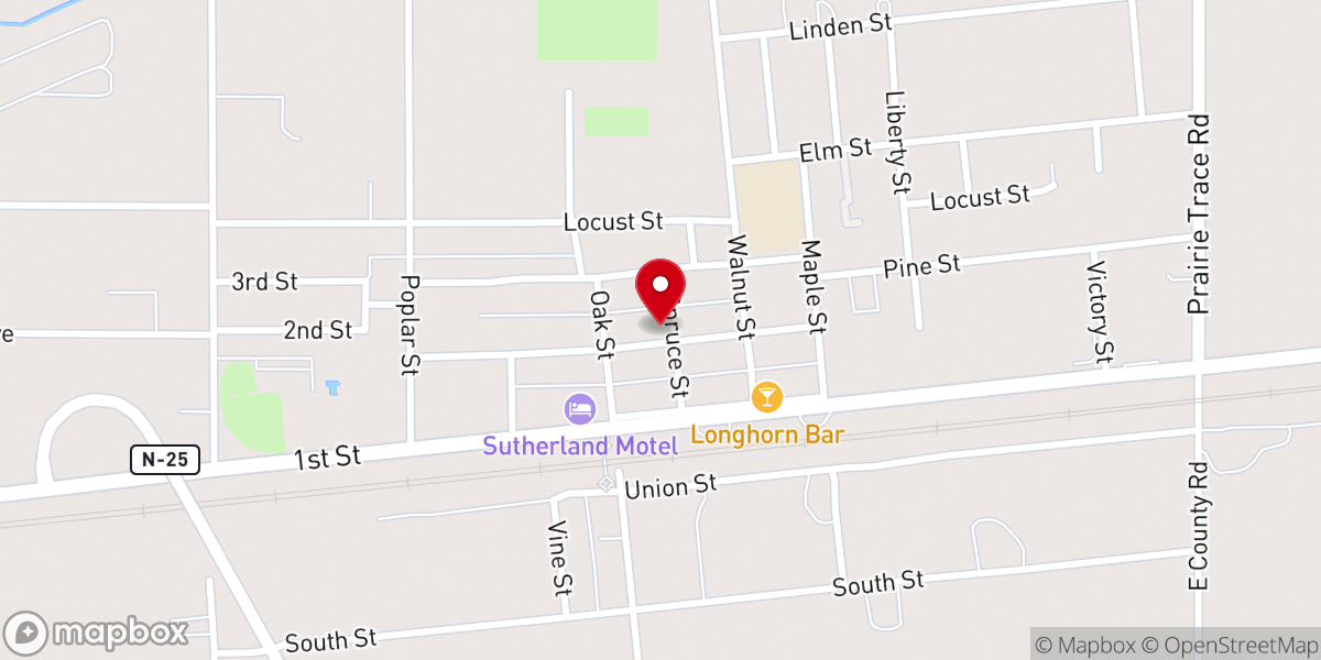 Map showing location of Grace Lutheran Church