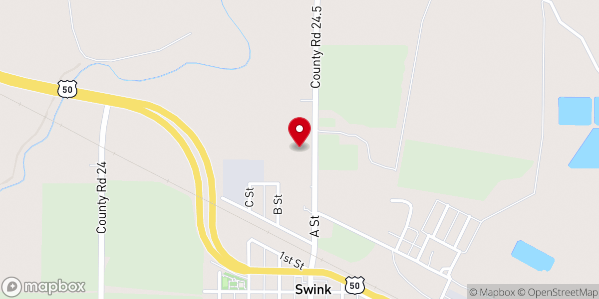 Map showing location of Arkansas Valley SDA Church