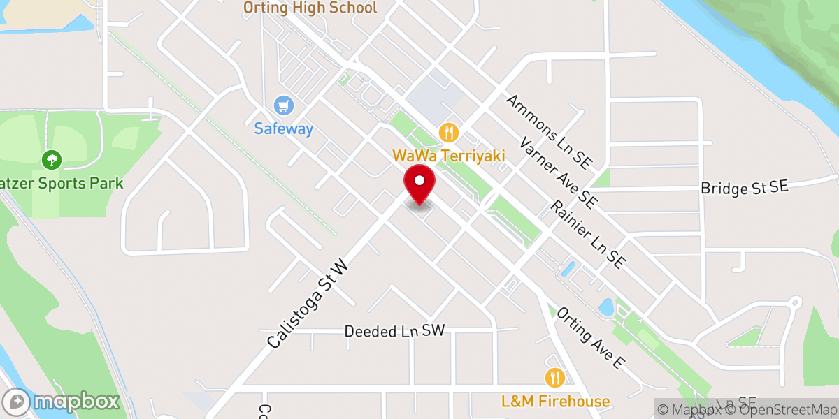 Map showing location of Sound Life Church Orting Valley
