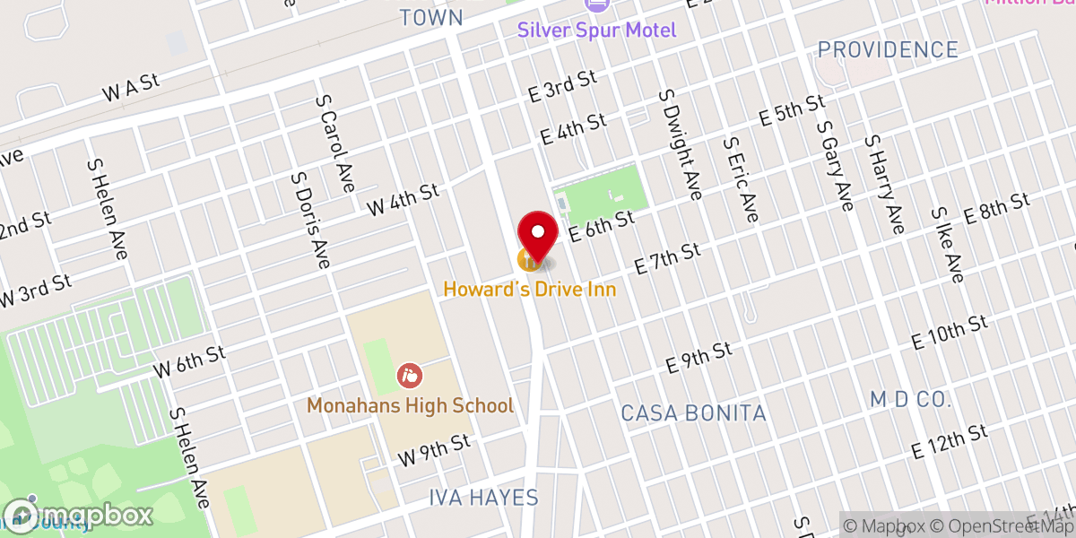 Map showing location of Great Wall Buffet