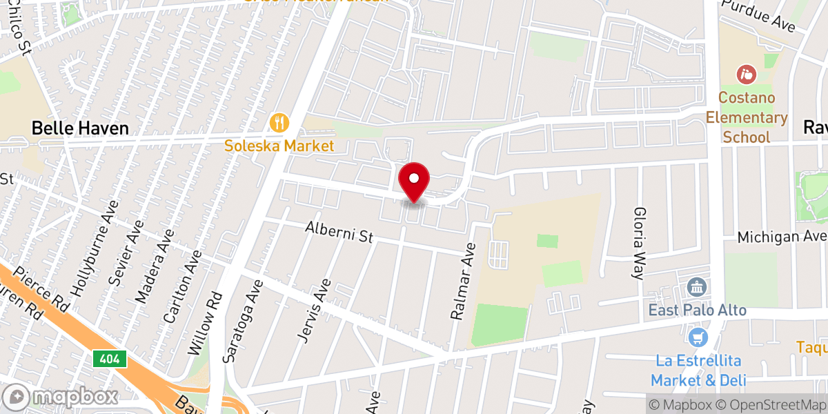 Map showing location of Bridge Ministry - Peninsula