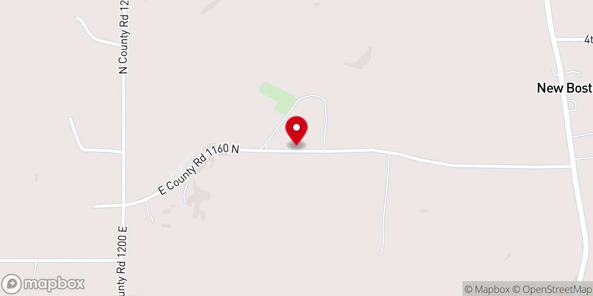Map showing location of Saint John Lutheran Church