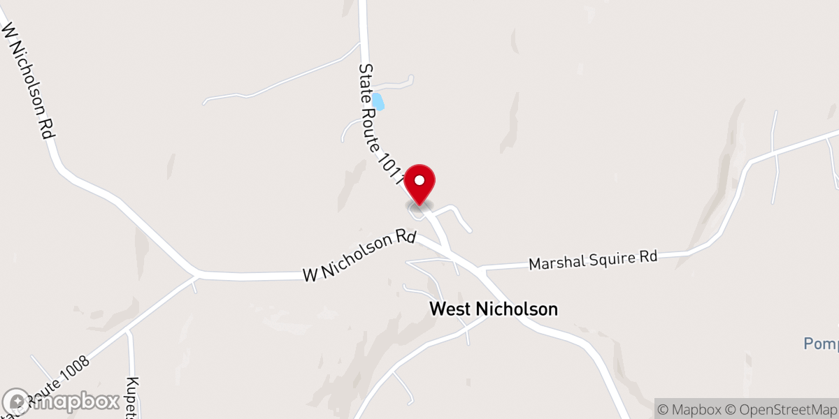 Map showing location of West Nicholson United Methodist Church