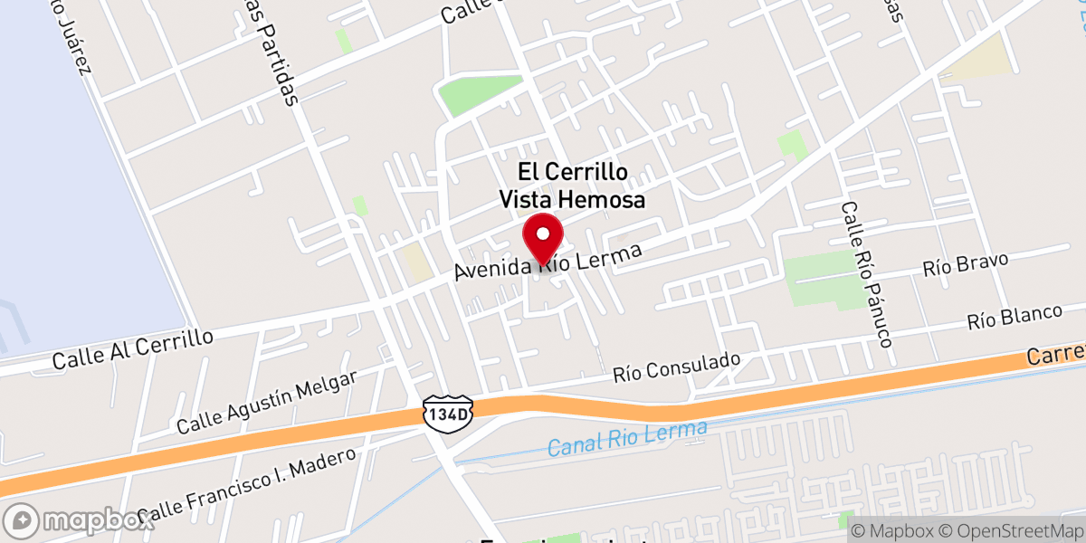 Map showing location of Templo Evangélico Roca de Salvación