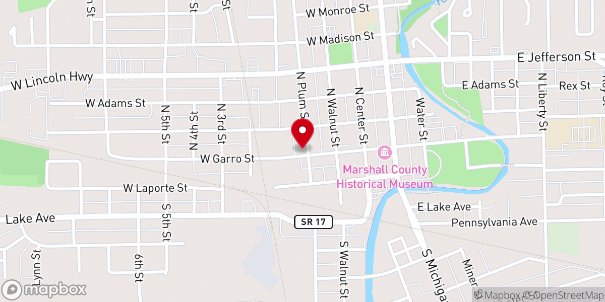 Map showing location of Marshall Neighborhood Center