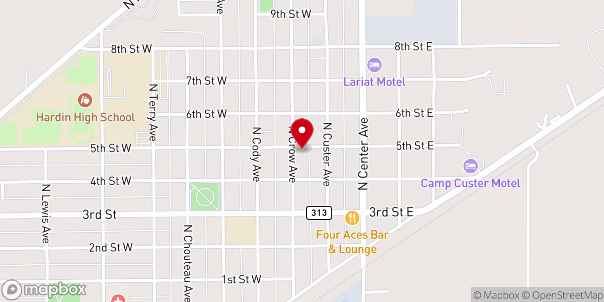 Map showing location of United Methodist Church