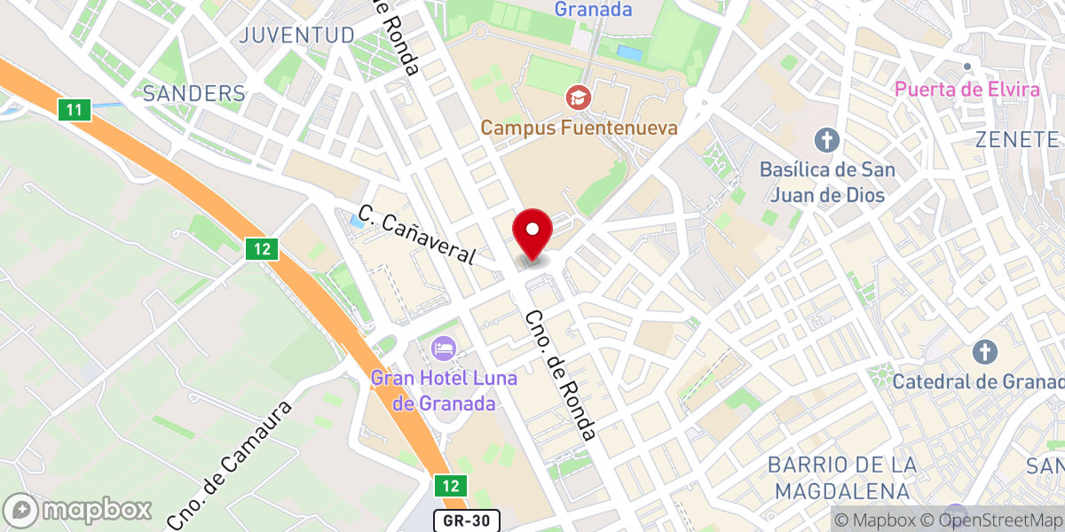 Map showing location of Parroquia de San Rafael