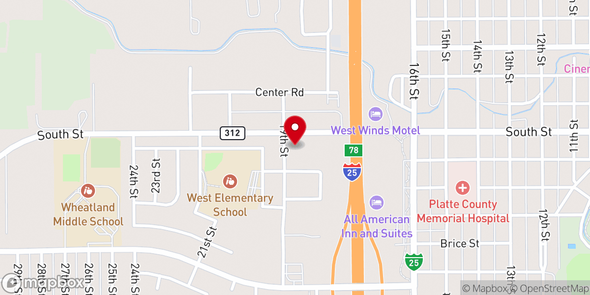 Map showing location of Covenant Lutheran Church