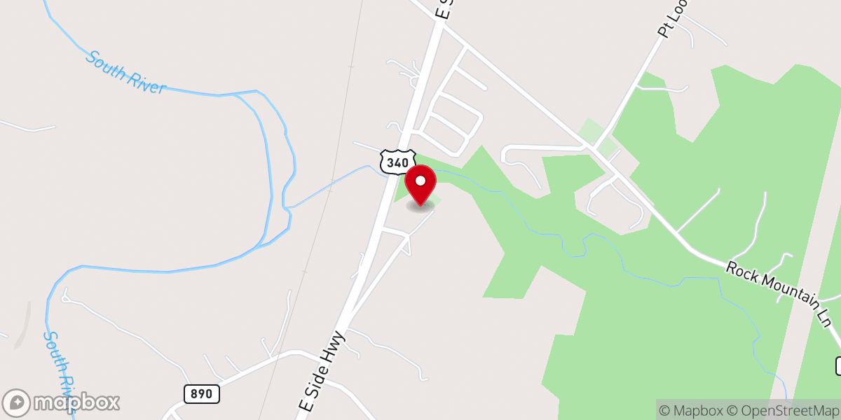 Map showing location of Pleasant Hill Church