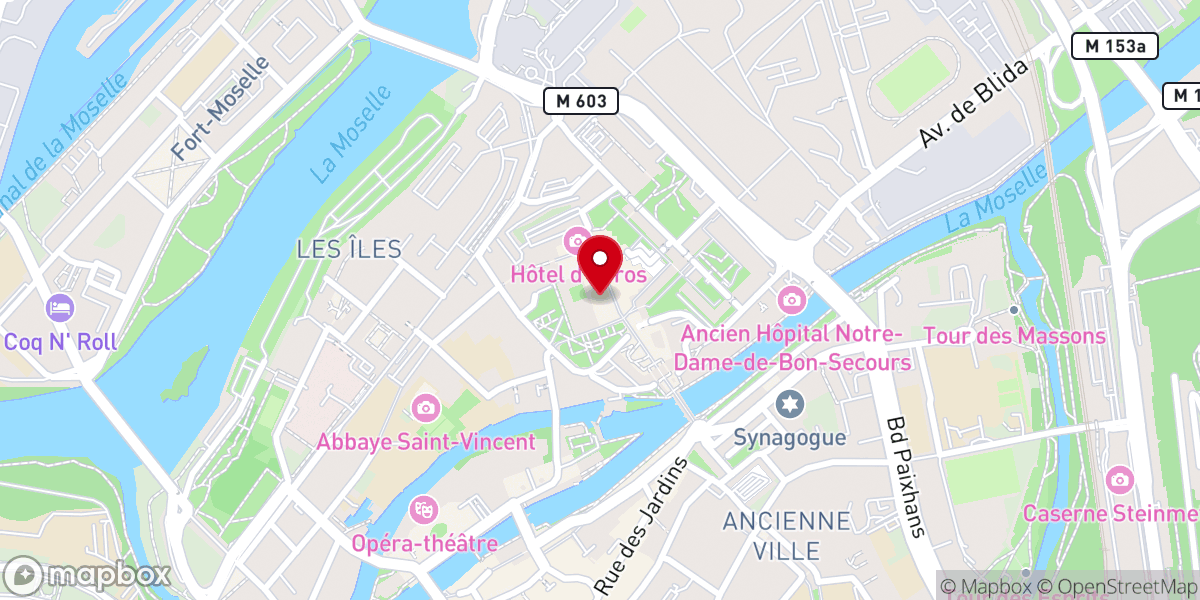 Map showing location of Église Saint-Clément