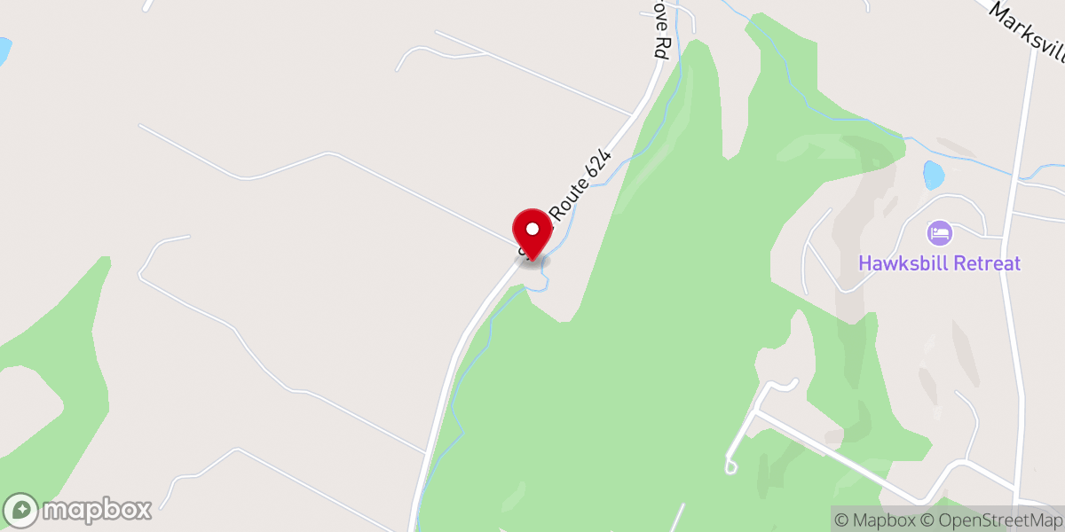 Map showing location of Jordan Hollow Stables